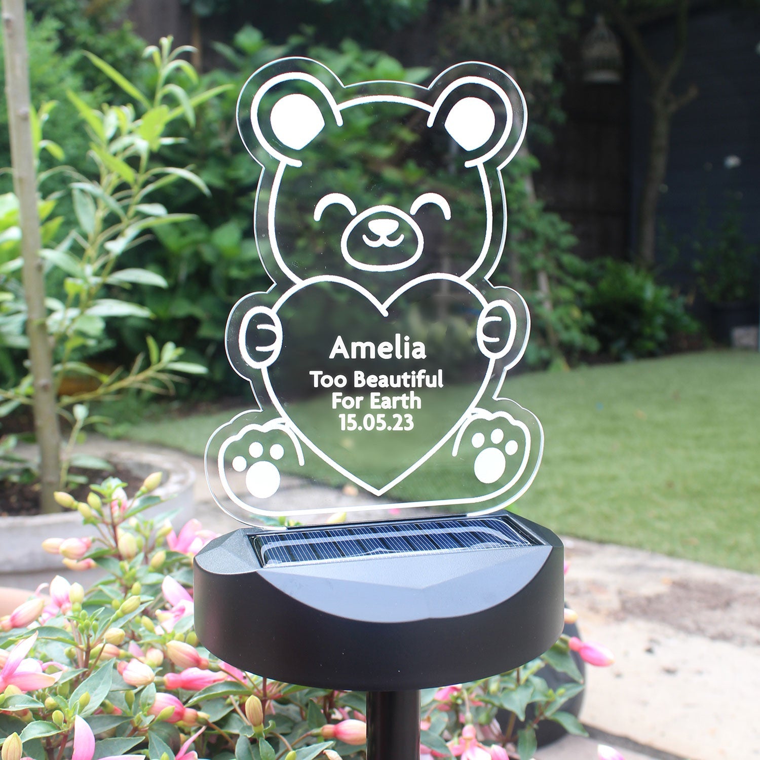 Personalised Bear Solar Light