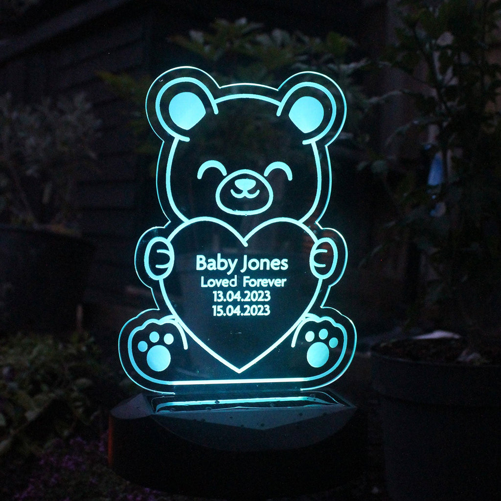 Personalised Bear Solar Light