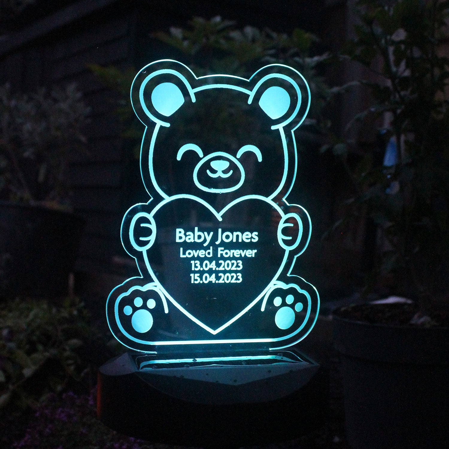 Personalised Bear Solar Light