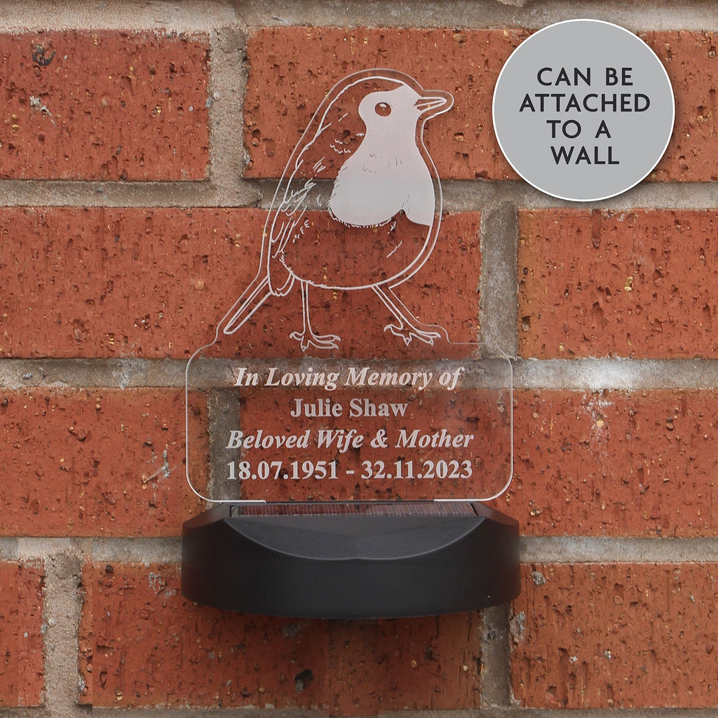 Personalised Robin Solar Light