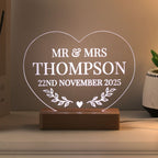 Personalised Heart Shape LED Light