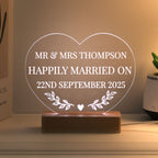 Personalised Heart Shape LED Light