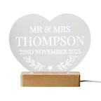 Personalised Heart Shape LED Light