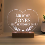 Personalised Heart Shape LED Light