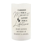 Personalised Footprint Flameless LED Candle