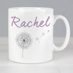 Personalised Lilac Dandelion Mug