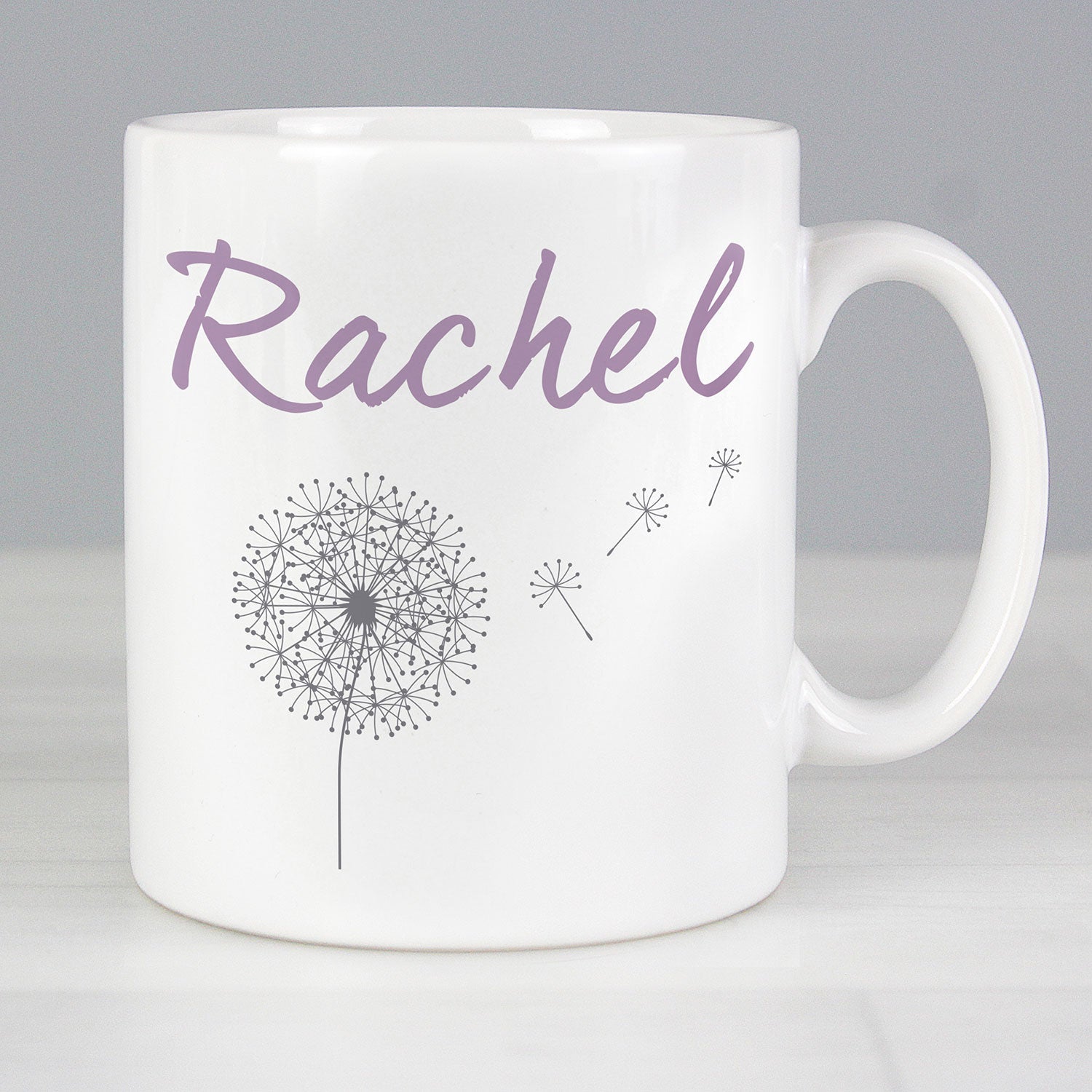 Personalised Lilac Dandelion Mug