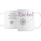 Personalised Lilac Dandelion Mug