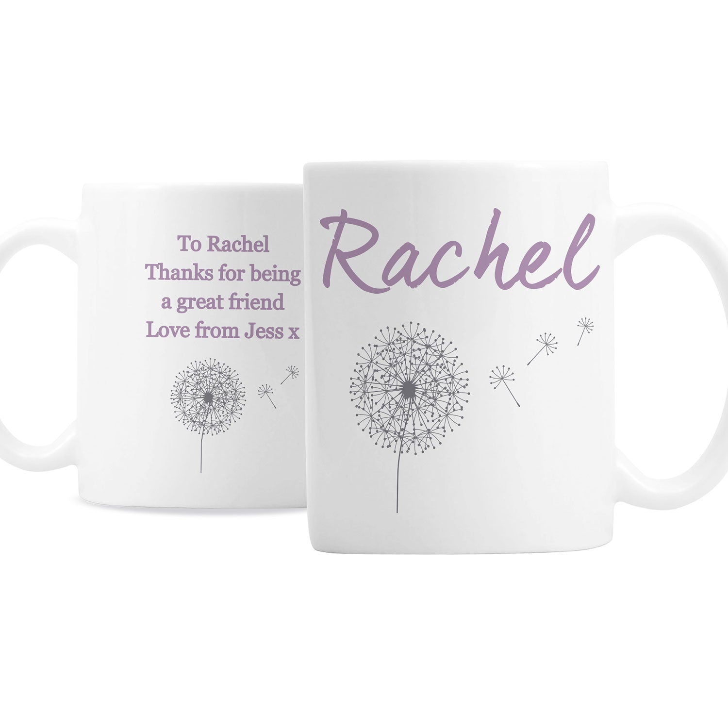 Personalised Lilac Dandelion Mug