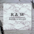 Personalised Marble Effect Glass Chopping Board