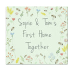 Personalised Flowers and Bees Glass Chopping Board