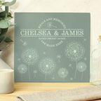 Personalised Dandelion Glass Chopping Board