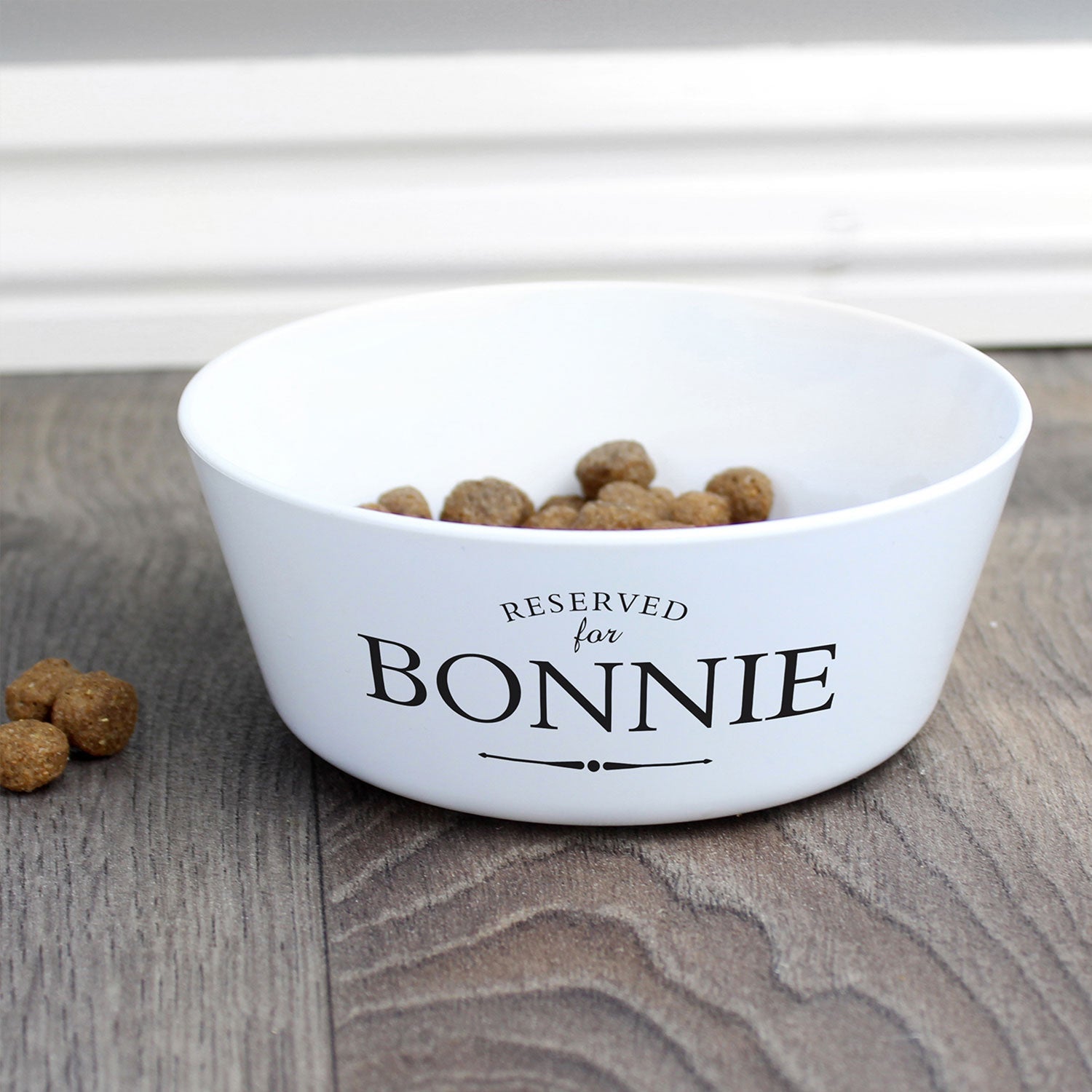 Personalised Reserved for Plastic Cat Bowl