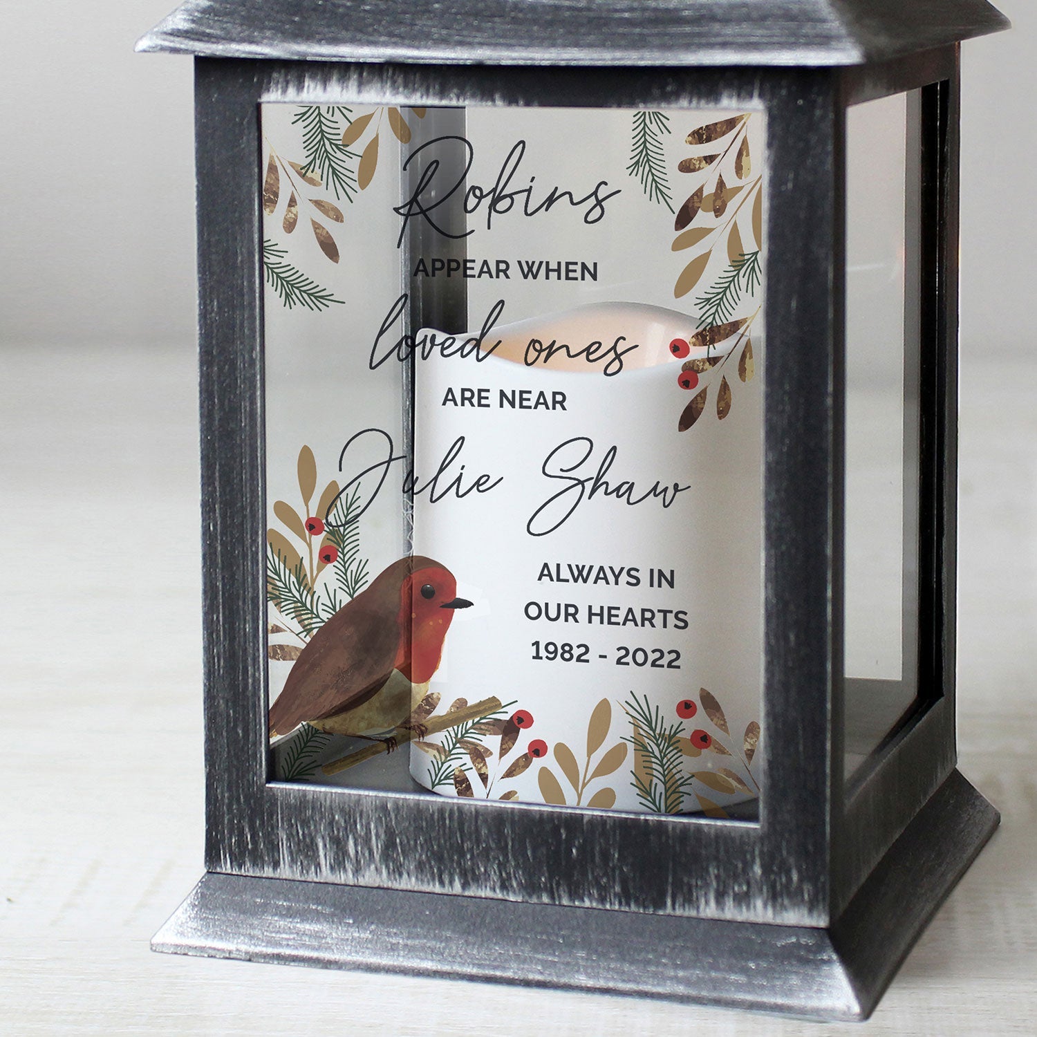 Personalised Robin Black Lantern
