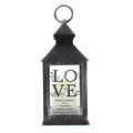 Personalised LOVE Flameless Candle Black Lantern