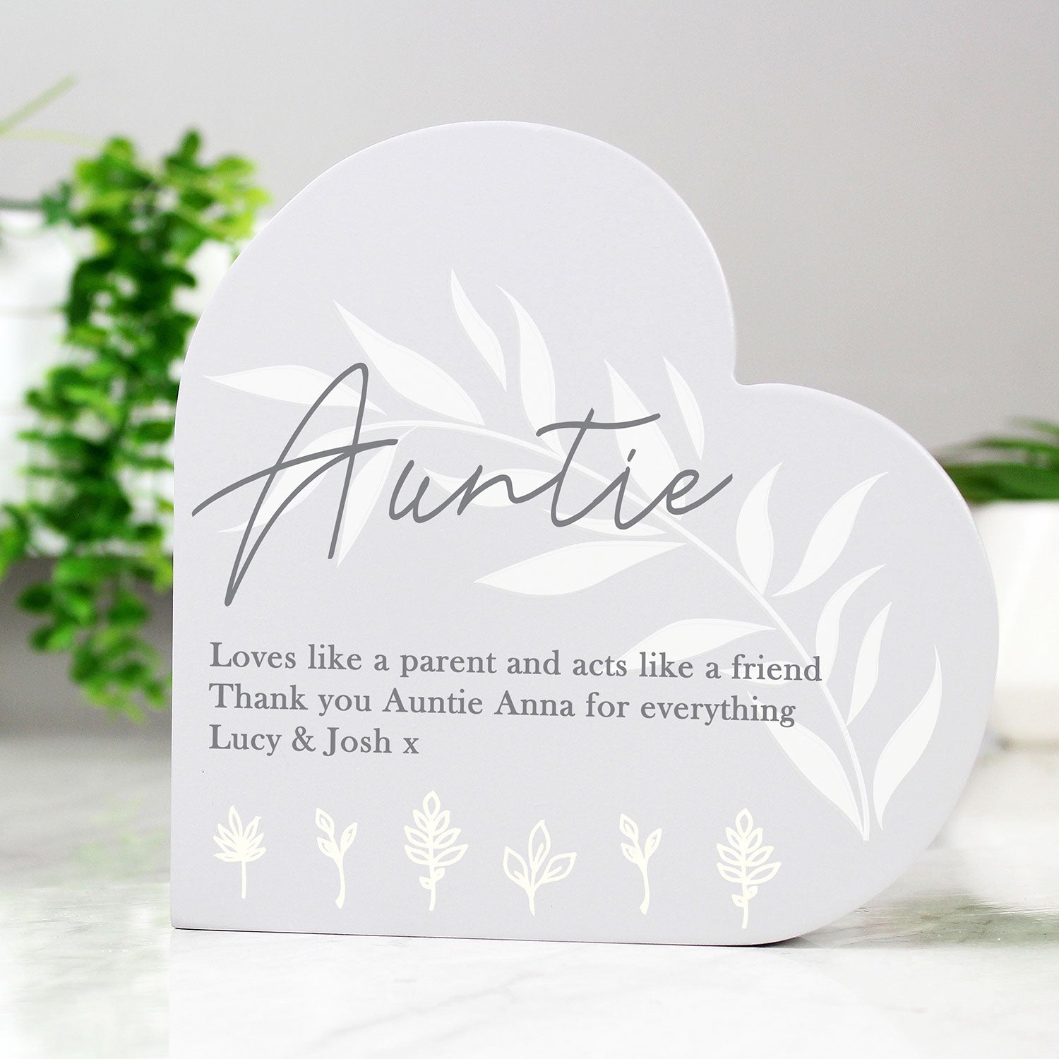 Personalised Botanical Heart Ornament
