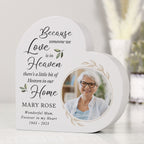 Personalised Botanical Memorial Photo Heart Ornament
