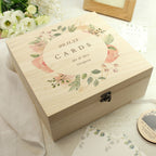 Personalised Floral Wooden Keepsake box