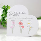 Personalised Birth Flower Heart Ornament