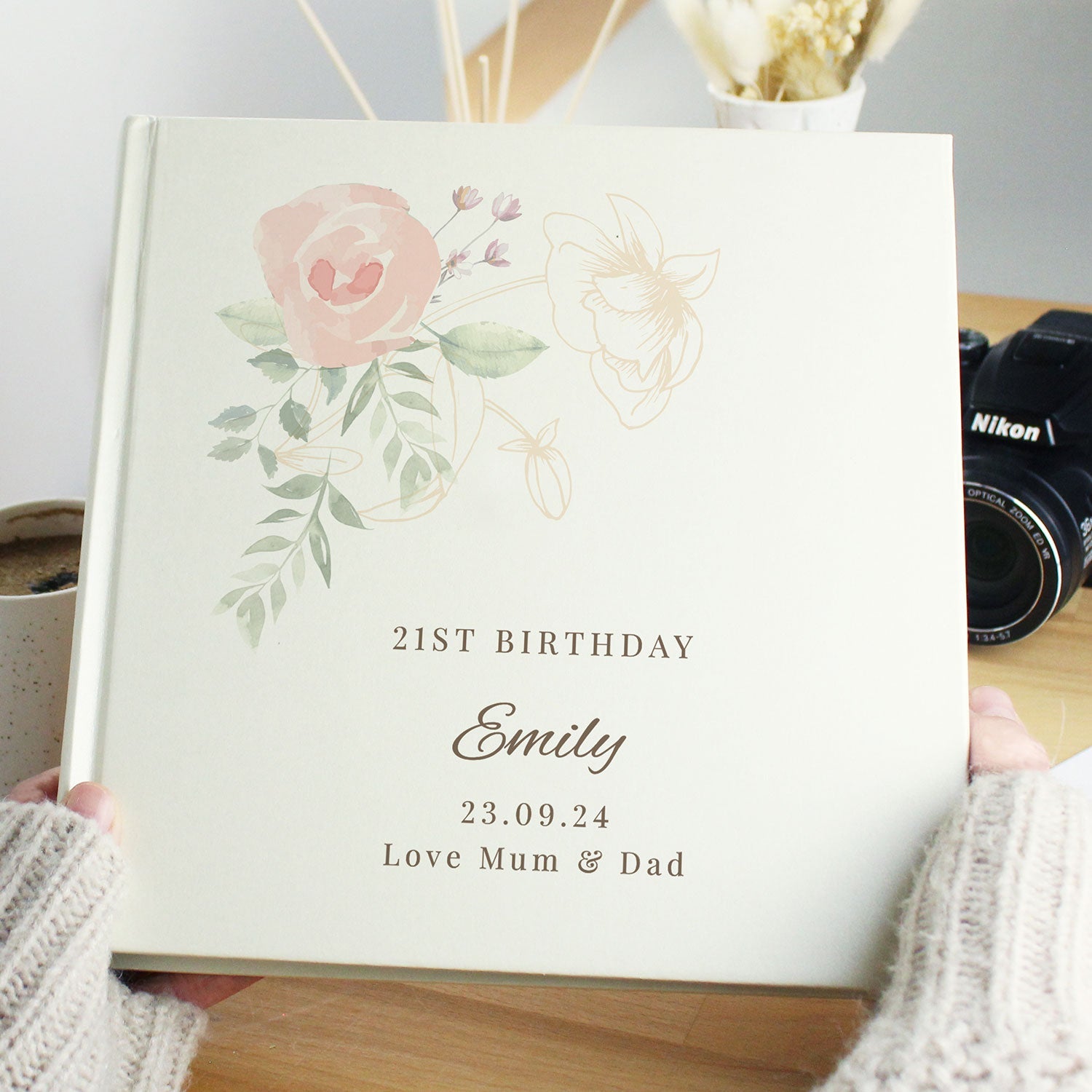 Personalised Flower Photo Album