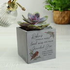 Personalised Robin Concrete Plant Pot