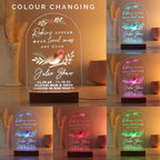Personalised Robin Memorial LED Light