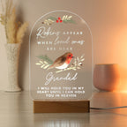 Personalised Robin Memorial LED Light