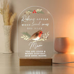 Personalised Robin Memorial LED Light