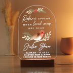 Personalised Robin Memorial LED Light