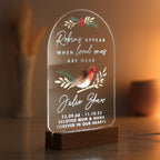 Personalised Robin Memorial LED Light