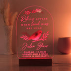 Personalised Robin Memorial LED Light