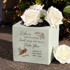 Personalised Robin Memorial Vase