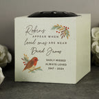 Personalised Robin Memorial Vase