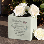 Personalised Butterflies Memorial Vase
