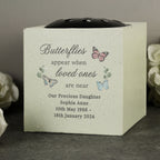 Personalised Butterflies Memorial Vase