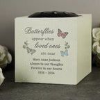 Personalised Butterflies Memorial Vase