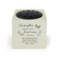Personalised Butterflies Memorial Vase