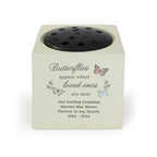 Personalised Butterflies Memorial Vase