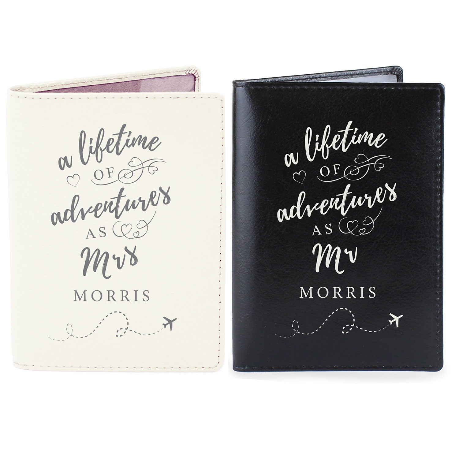 Personalised 'Lifetime of Adventures' Couples Passport Holders