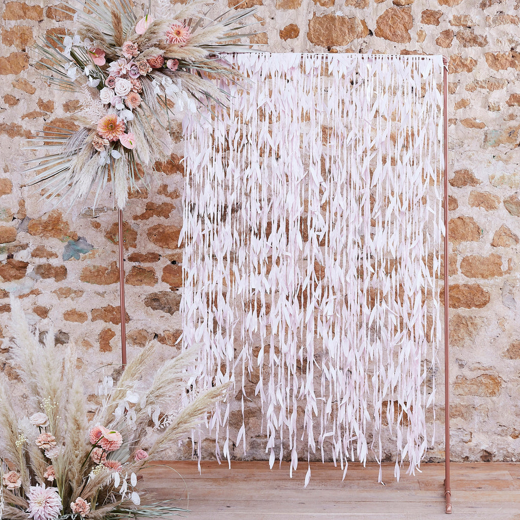 Pink Leaf Wedding Backdrop