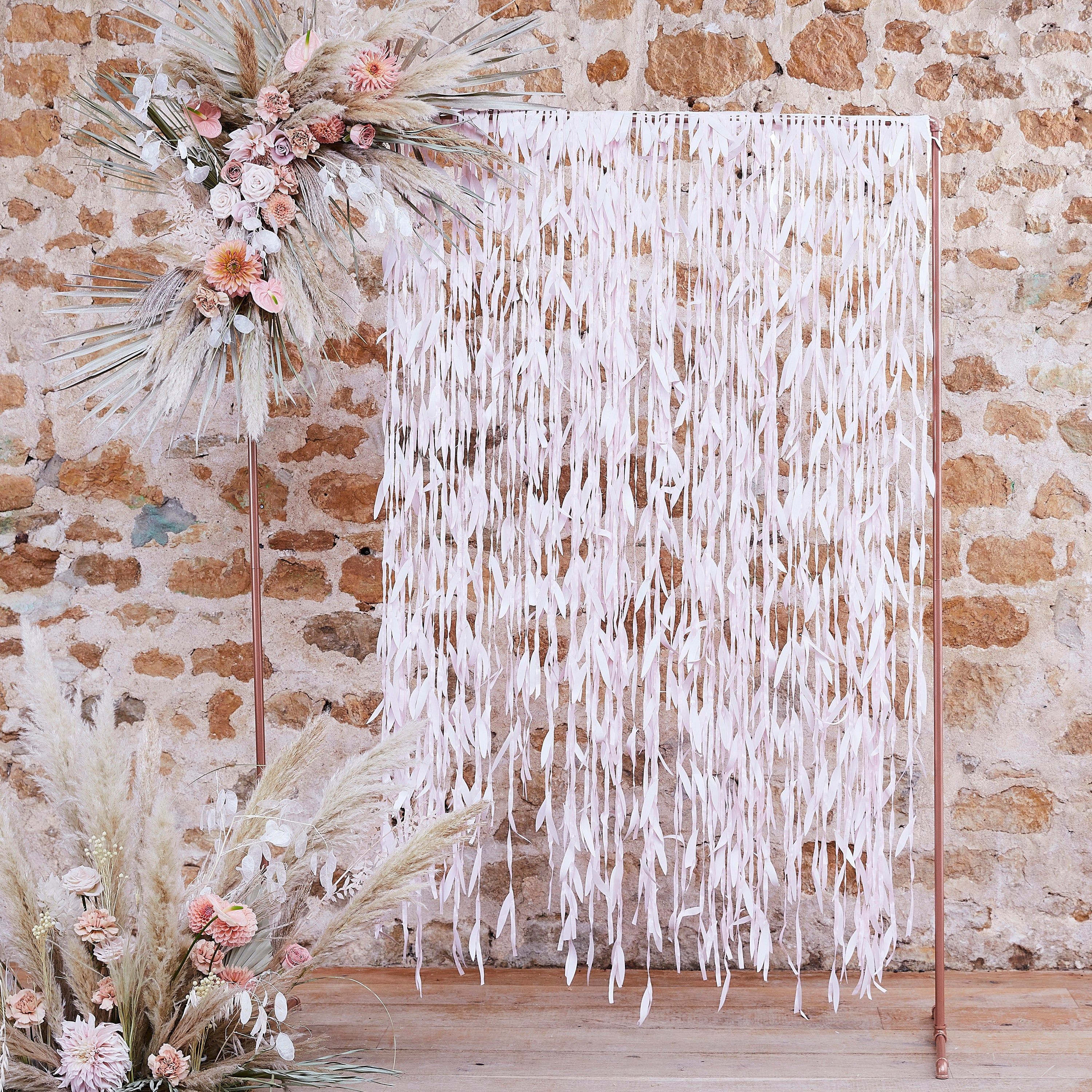 Pink Leaf Wedding Backdrop