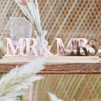 Rose Gold Acrylic Mr and Mrs Sign- 5 Inner Pack