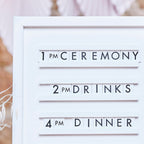White Wooden Letter Board- 5 Inner Pack