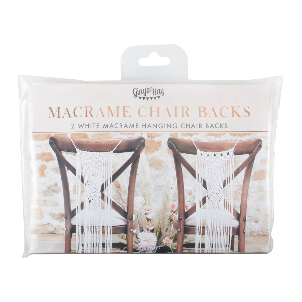 Macrame Wedding Chair Decorations
