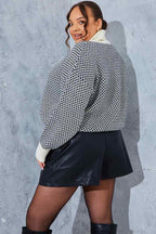 Leather Look High Waisted Boxy Shorts
