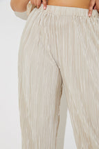 Plisse Wide Leg Co-Ord Trousers