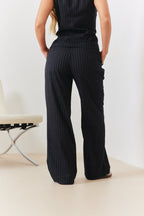 Tailored Pinstripe Wide Leg Co-ord Trouser