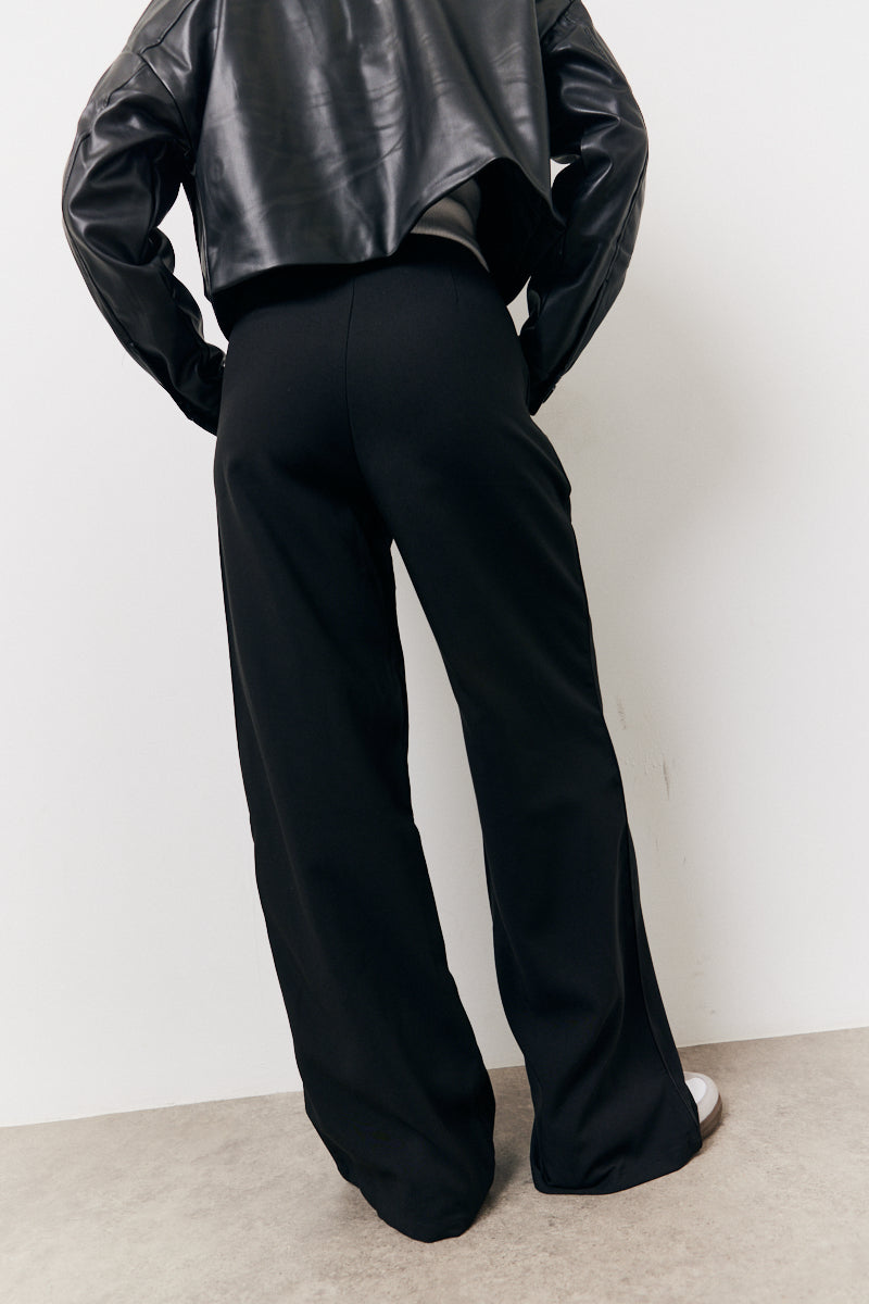 Black Tailored Wide Leg Trouser