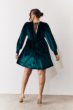 Velvet Smock Mini Dress