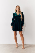 Velvet Smock Mini Dress